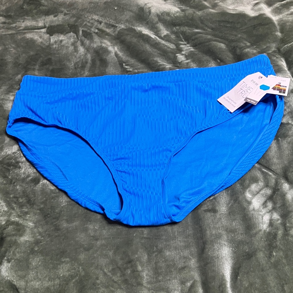 Time and Tru Bright Blue Women's Swim Bottoms